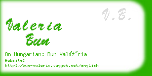 valeria bun business card